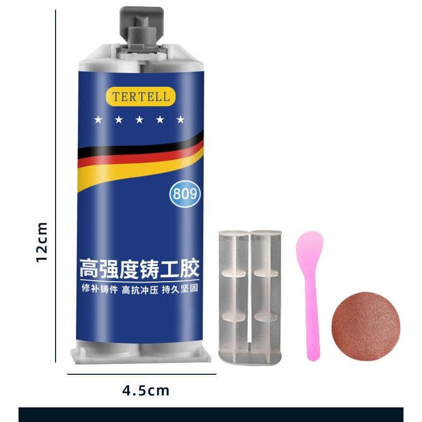 15ปี ทนต่ออุณหภูมิ ใช้ 1ครั้งไว้ได้ 250°C แข็งกว่าเหล็ก แทนการเชื่อม(กาวซ่อมโลหะ,กาวเชื่อมโลหะ,กาวติดเหล็กแท้,โลหะหล่อก รูปที่ 8