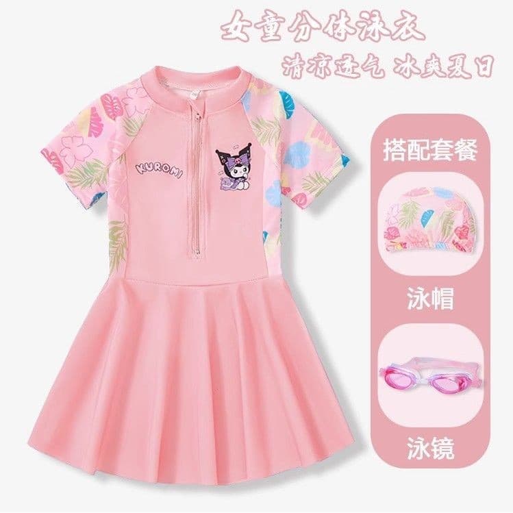 ชุดชุดว่ายน้ํากันแดดสําหรับเด็กผู้หญิงชุดว่ายน้ําแบบแห้งเร็วสําหรับเด็ก รูปที่ 9