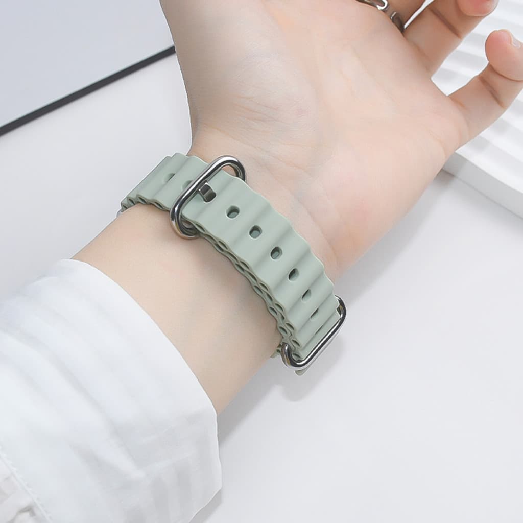 Ocean สายซิลิโคนสําหรับ Huawei Band 11 11Pro 10 / 9 / 8 / 7 / 6 / 6Pro SmartWatch สายรัดข้อมือกีฬา Bracelect สําหรับ Honor Band 10 9 7 6 อุปกรณ์เสริม รูปที่ 6