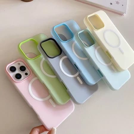 Magnetic 2 in 1 เคสโทรศัพท์มือถือ For Samsung A07 A17 A56 A55 A36 A26 A16 A06 A05S A53 A54 S26 Ultra S25 S24 FE เยลลี่ รูปที่ 7