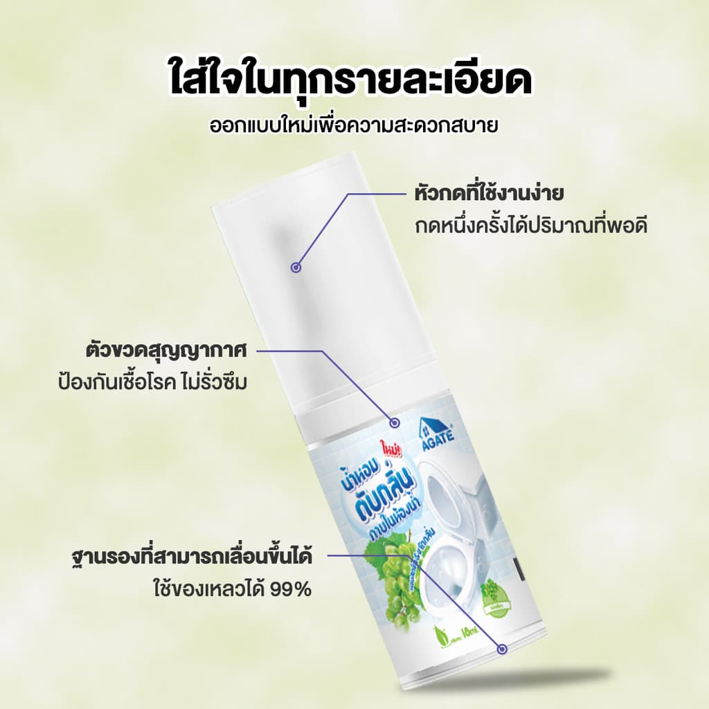 อโรมาเธอราพีในห้องน้ำ 18ml น้ำหอมหยดชักโครก น้ำหอมดับกลิ่นสำหรับโถสุขภัณฑ์ น้ำหอมบ้าน รูปที่ 8