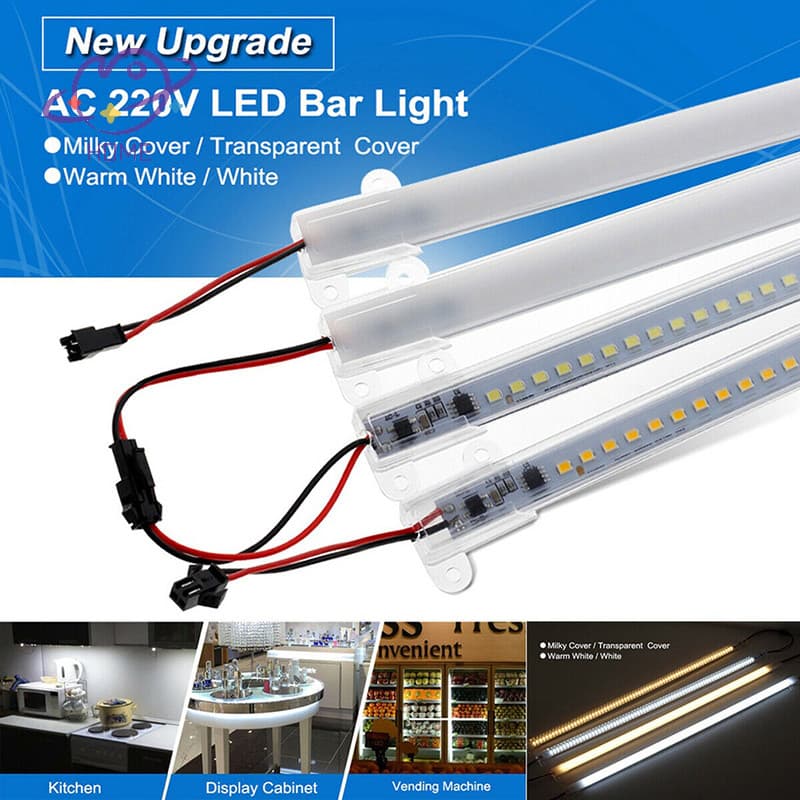 Ac220v ไฟ LED บาร์ความสว่างสูง 2835 คลิป LED 30 ซม. 40 ซม. 72LEDs ฮาร์ดสตริปประหยัดหลอด LED {TH} รูปที่ 2