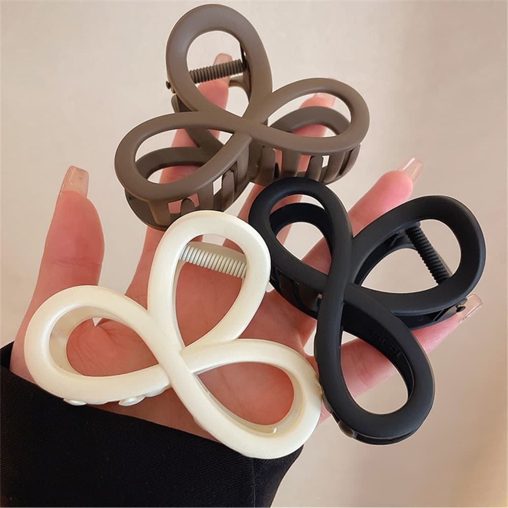 เกาหลีอารมณ์เรียบง่าย Frosted Grabber Clip 2024 ใหม่ Semi-Tie Hair Shark Clip เครื่องประดับผม รูปที่ 6