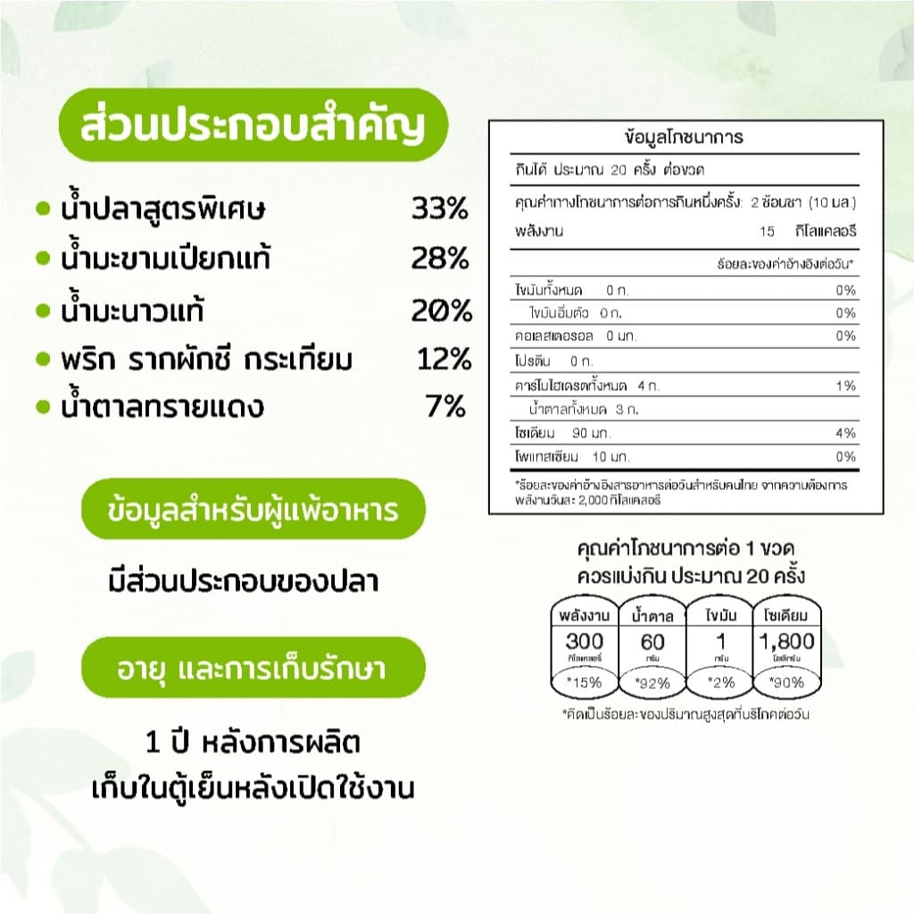 Green&Organic น้ำจิ้มซีฟู้ดลดโซเดียม70% เพื่อสุขภาพ สูตรคลีน โซเดียมต่ำ น้ำจิ้มเพื่อสุขภาพ ขนาด 200มล. รูปที่ 5