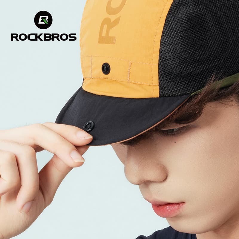 ROCKBROS หมวกปั่นจักรยาน ระบายอากาศ แห้งเร็ว กันลม กันแดด พกพาสะดวก หมวกกลางแจ้ง รูปที่ 2