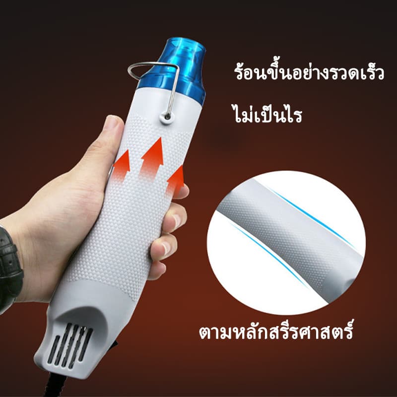 SZX 300W ไดร์เป่าลมร้อน สำหรับเป่าขนตุ๊กตาไหมพรม และงาน DIY ต่างๆ รูปที่ 2
