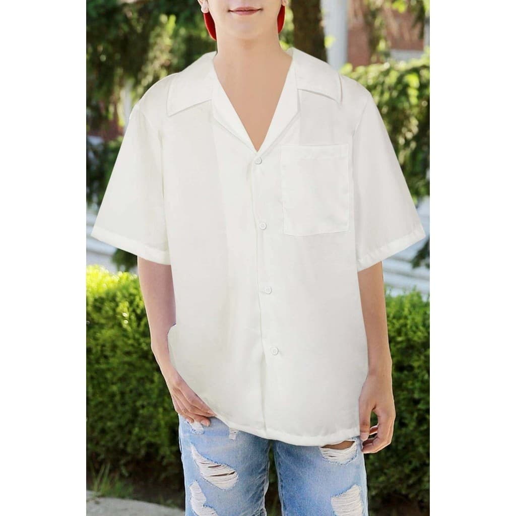เสื้อเชิ้ต เสื้อฮาวายสไตล์เกาหลี Hawaii shirt ผ้าไหมอิตาลี พิมพ์ลาย เสื้อเชิ้ตแฟชั่นผู้ชาย เสื้อเชิ้ตแขนสั้น รูปที่ 2