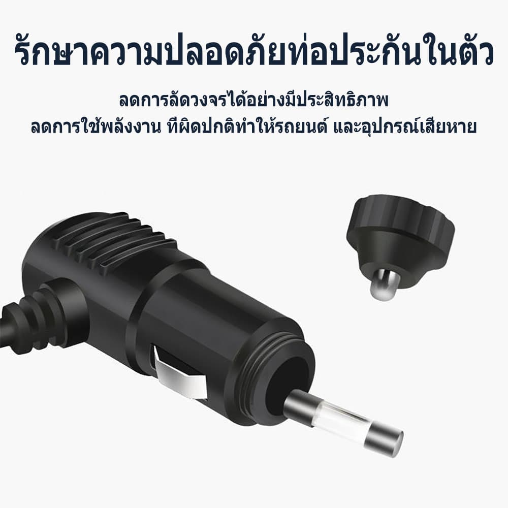 3 in 1อะแดปเตอร์ที่ชาร์จในรถยนต์ 120W 12V 24V 3 ซ็อกเก็ต ที่จุดบุหรี่ USB LED คู่ ชาร์จเร็ว สําหรับ DVR GPS Dashcam D24 รูปที่ 6