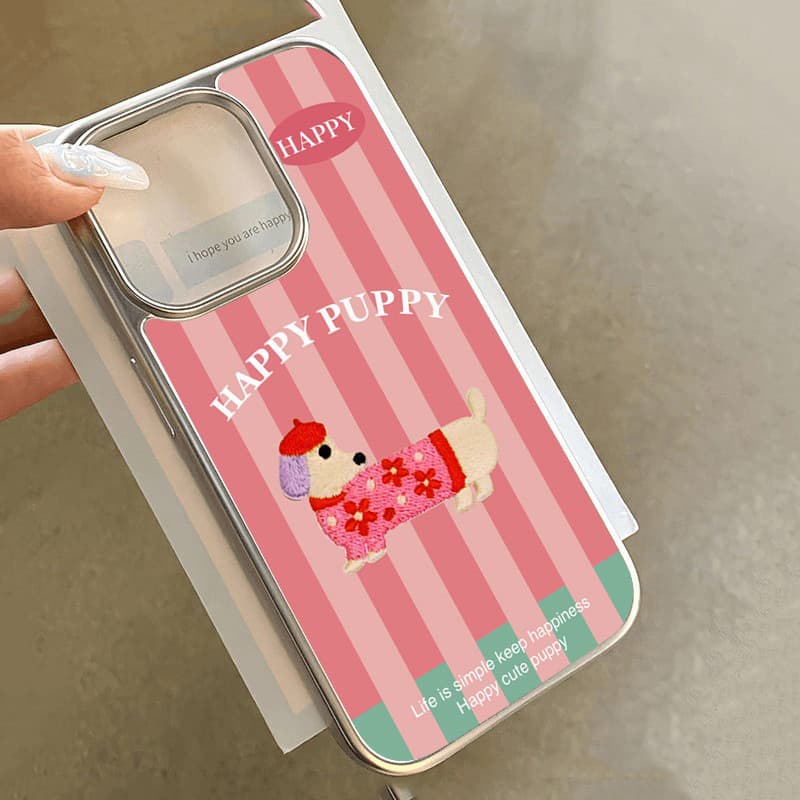 ความรู้สึกขั้นสูง จัดส่งจากประเทศไทย สุนัขตัวเล็กน่ารักสีขนมกวาดfor iPhone เคสไอโฟน 13 12 11 PRO MAX 16 15 14 X XS MAX X รูปที่ 8