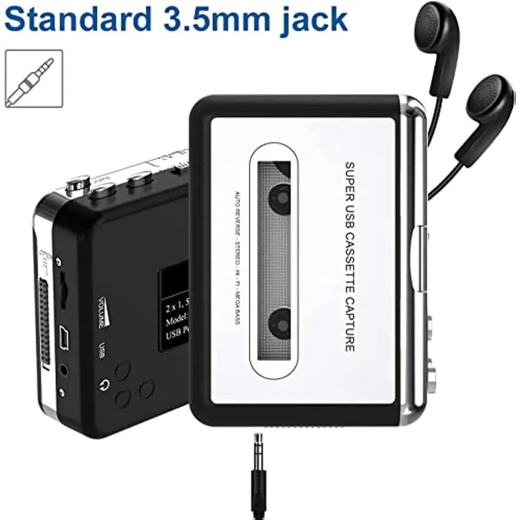 เครื่องเล่นเทปคาสเซ็ต Walkman เป็นตัวแปลง MP3 CD เครื่องเล่นเพลงเสียงเข้ากันได้กับคอมพิวเตอร์แล็ปท็อปพีซีแปลง CASSETTE เป็นดิจิตอล รูปที่ 4