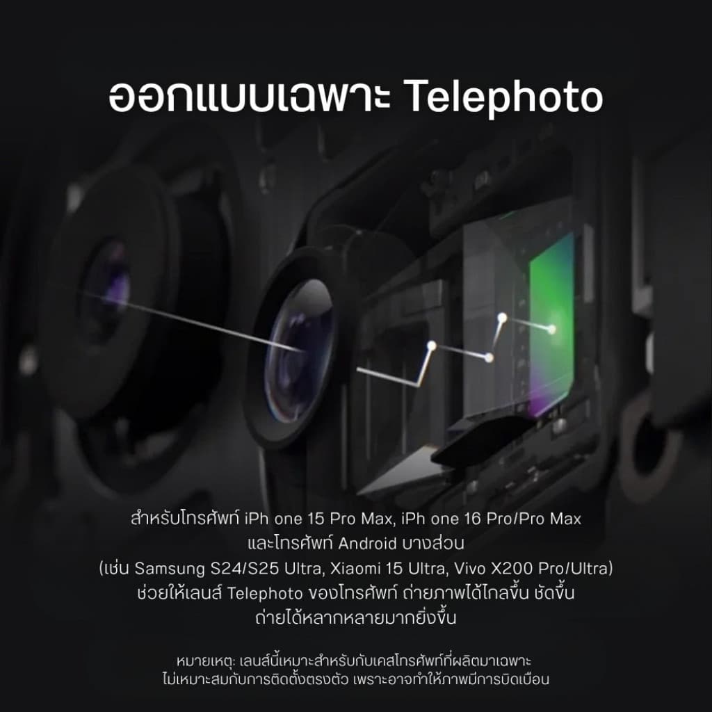 เลนส์ซูมมือถือ 2 เท่า Fotorgear 2X Telephoto Lens T-Mount ถ่ายนก ถ่ายคอนเสิร์ต ใช้กับกล้องซูมมือถือ รูปที่ 5