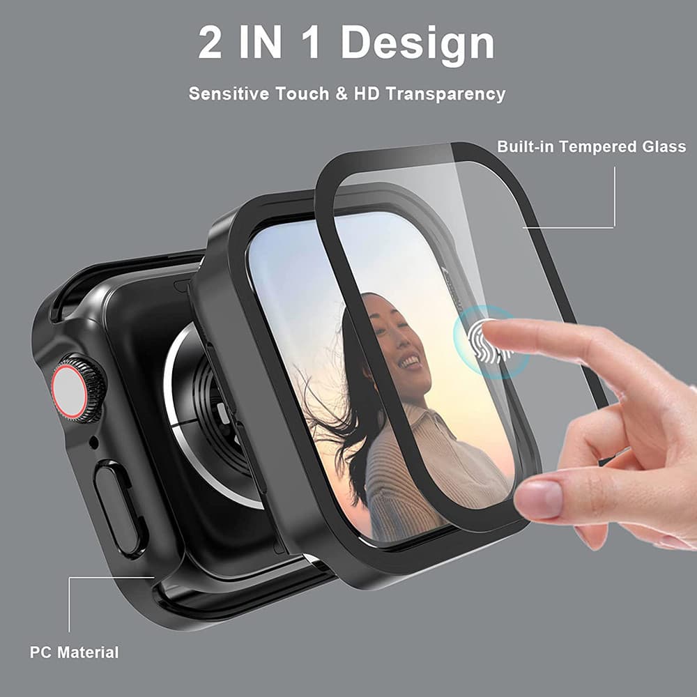 กระจกนิรภัย PC ป้องกันหน้าจอสําหรับ Apple Watch Ultra 3 2 49 มม.IWatch กรณี 46 มม.40 41 44 45 38 มม.Series 11 10 9 8 7 6 5 4 SE 3 2 1 กรณีสมาร์ทนาฬิกา I8 Pro Max 8 MAX 9 PRO รูปที่ 8