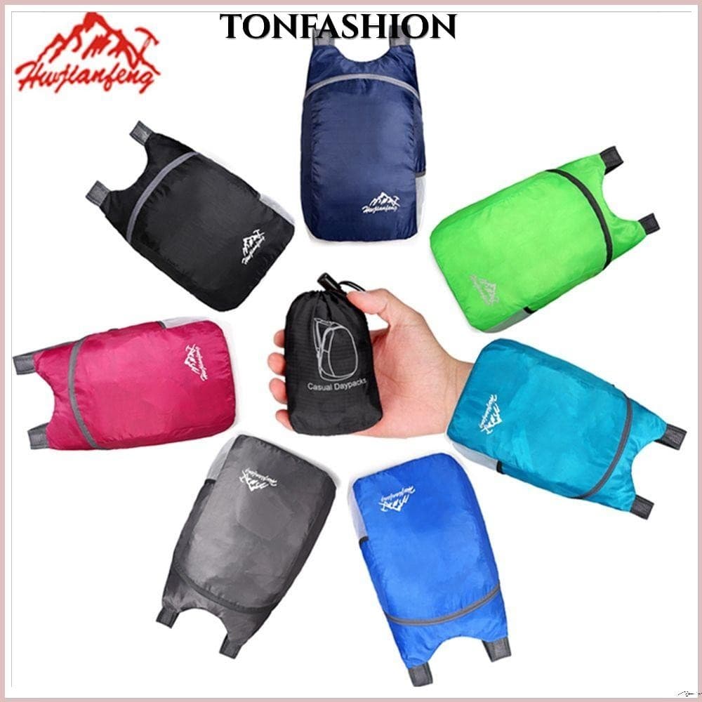 Tonfashion กระเป๋าเป้สะพายหลังน้ําหนักเบา Packable 8 สีพับได้ Ultralight ผู้ชายผู้หญิง Daypacks รูปที่ 1