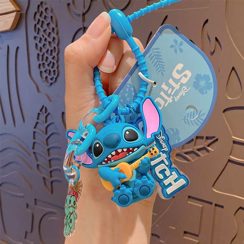 ของแท้ Star Treasure Stitch สับปะรดเพลงพวงกุญแจการ์ตูนอะนิเมะตุ๊กตากระเป๋านักเรียนจี้ของขวัญขนาดเล็ก รูปที่ 8