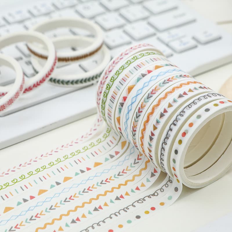 10 ม้วนกระชับ Grandenia Series เทปสติกเกอร์ตกแต่ง DIY วัสดุ Masking Tapes รูปที่ 6