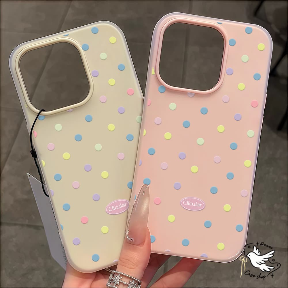 COD-ในไทยจุดสีเคสโทรศัพท์สําหรับ For iPhone 11ProMax 12Pro 13 14 15Pro Max 16Plus 13 เคส หญิงคนรักเพื่อนฝาครอบโทรศัพท์ รูปที่ 4