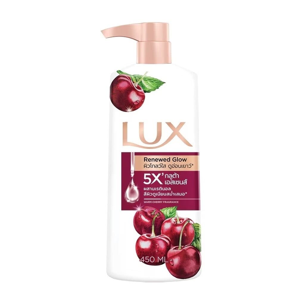 LeeMart ครีมอาบน้ำ ลักซ์ Lux 450ML ลักส์ อาบลักซ์ รีนิว โกลว์ กลิ่นเชอรี่ ขนาด 450 มล. รูปที่ 3