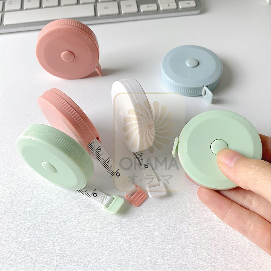 ORAMA สายวัดเอว ตลับวัดเอวพกพา ตลับสายวัด ทรงวงกลม สายวัดเอว สายวัด วัดรอบเอว สายวัดตัว มินิมอล น่ารัก สีพาสเทล E1 รูปที่ 2
