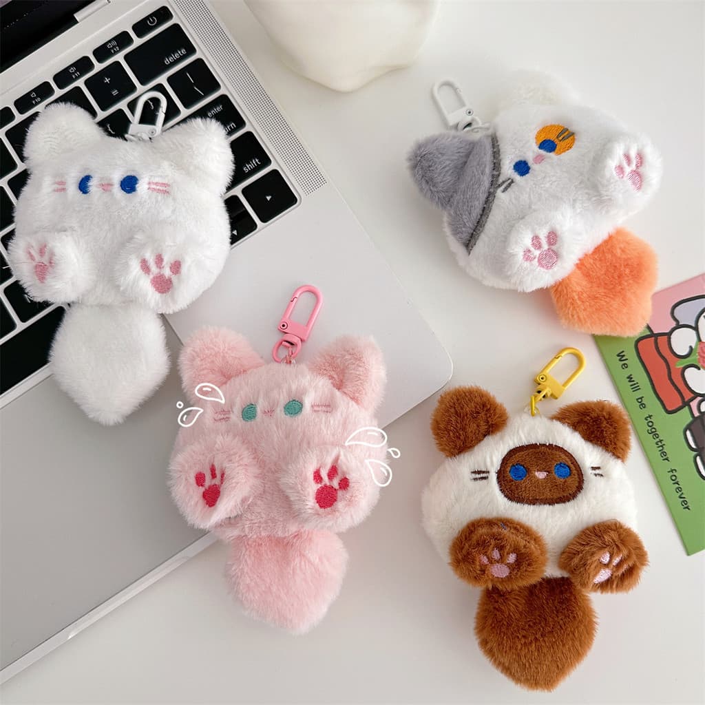 พวงกุญแจแมวplushieการ์ตูนตุ๊กตาสไตล์เกาหลีรูปปั้นแมวพวงกุญแจแหวนพวงกุญแจอุปกรณ์เสริมโทรศัพท์มือถือพวงกุญแจตุ๊กตาแมวนุ่มน รูปที่ 4