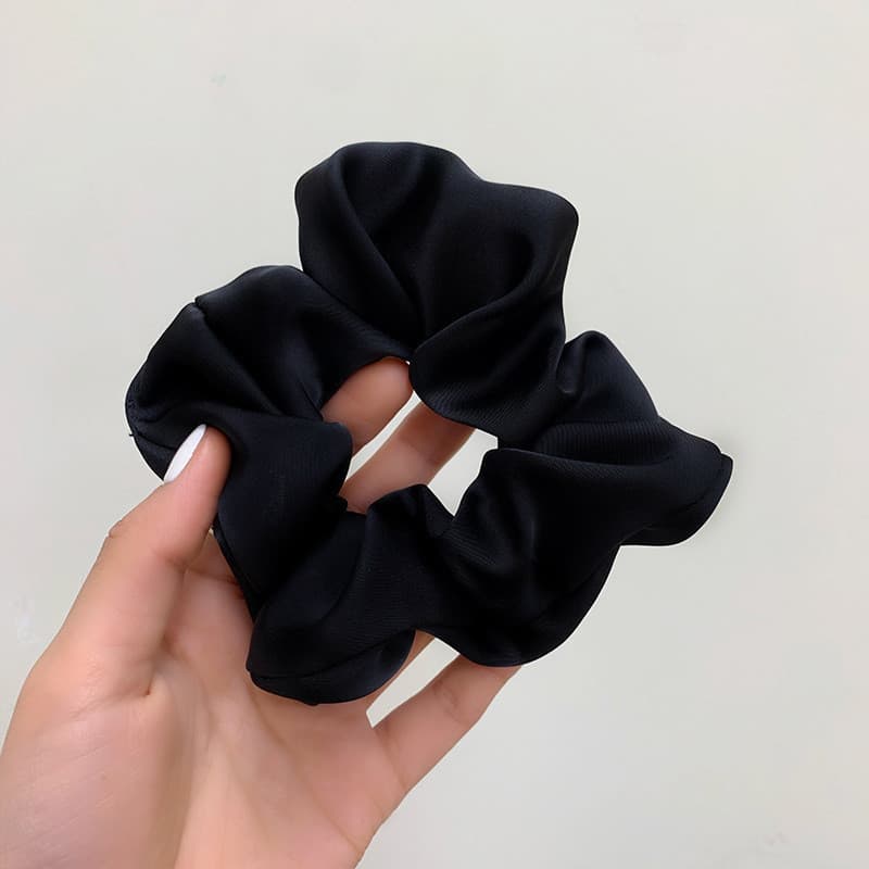 2024 ซาติน Scrunchy ผม Tie เกาหลีแถบคาดศีรษะหญิง Simple Headwear รูปที่ 8