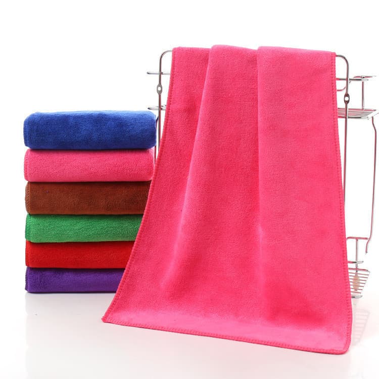 NANAOVER !! ผ้าเช็ดหน้า ผ้าเช็ดผม ผ้าเช็ดนาโนสีพื้น ขนาด 35x75 ซม. แพ็คละ 12 ผืน!! รูปที่ 3