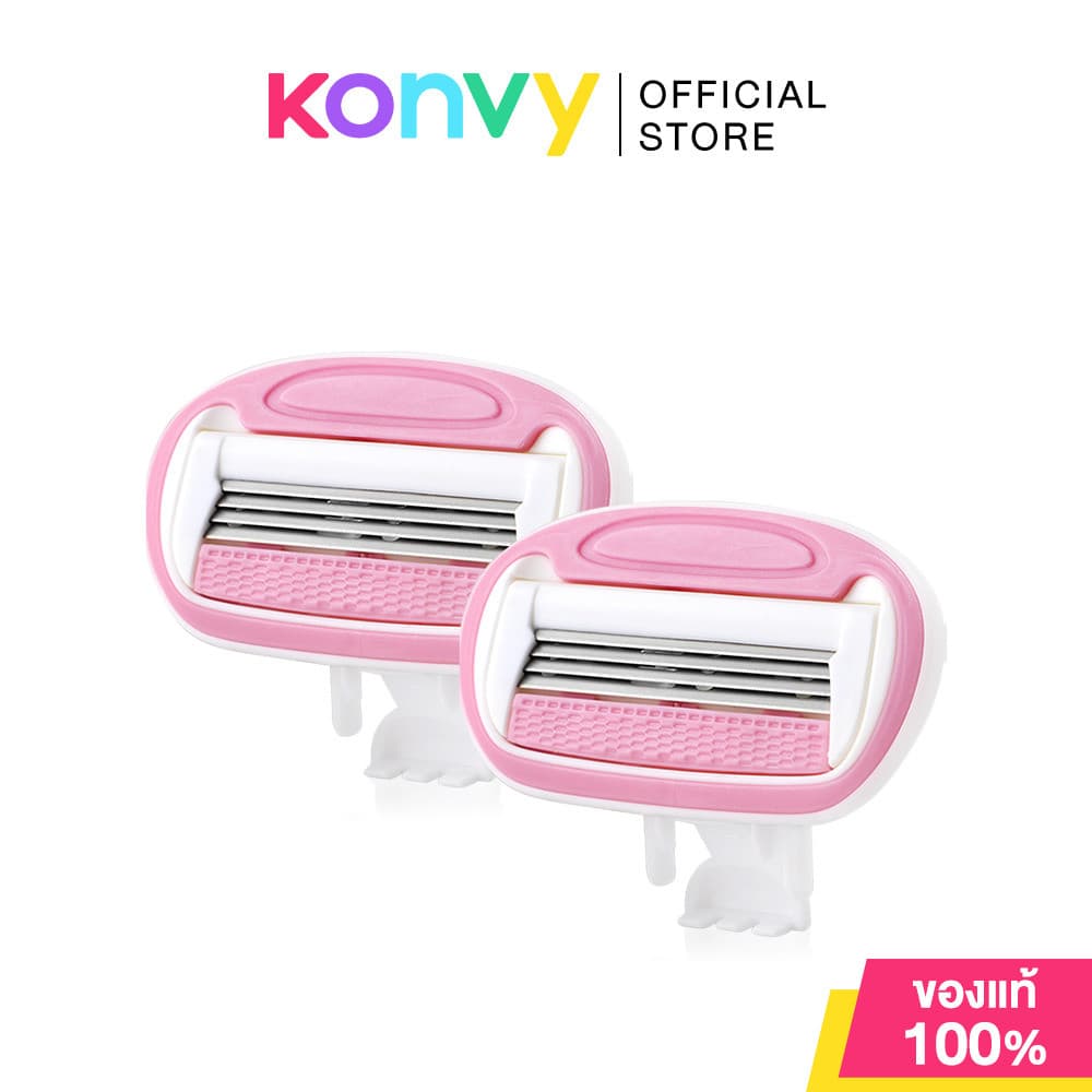 Oni 4 Blades Smooth Razor Refill หัวเปลี่ยนมีดโกนโอนิ 4 ใบมีด 2 ชิ้น โกนเกลี้ยง เรียบลื่น อ่อนโยน. รูปที่ 1