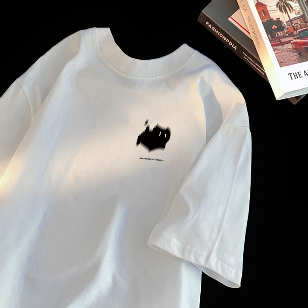 COD BOOM Shopเสื้อยืดลูกแมวการ์ตูนน่ารักผ้าคอตตอน100% S-3XL รูปที่ 1