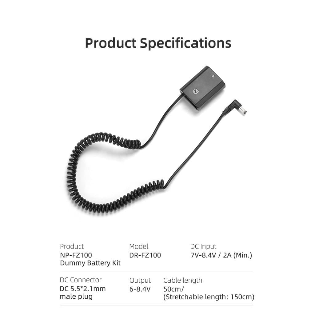 Kingma Dummy Battery Sony NP-FZ100 แบตไลฟ์สด DC Coupler แบตกระสือ รูปที่ 8