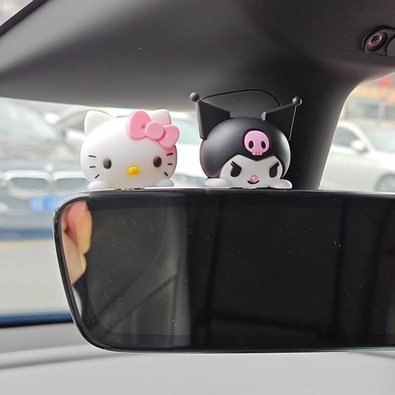 Hello Kitty Kuromi My Melody อุปกรณ์ตกแต่งรถยนต์อุปกรณ์แขวนกระจกมองหลัง รูปที่ 1