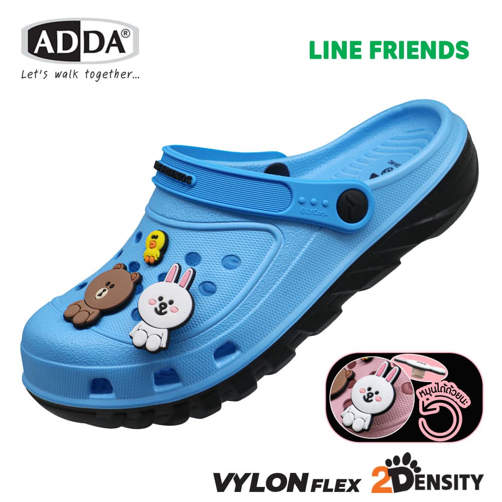 ADDA 2Density LINE FRIENDS รุ่น 5TD24-WC รองเท้าหัวโต รัดส้น ลายการ์ตูนน่ารัก ไซส์ 4-6 รูปที่ 5