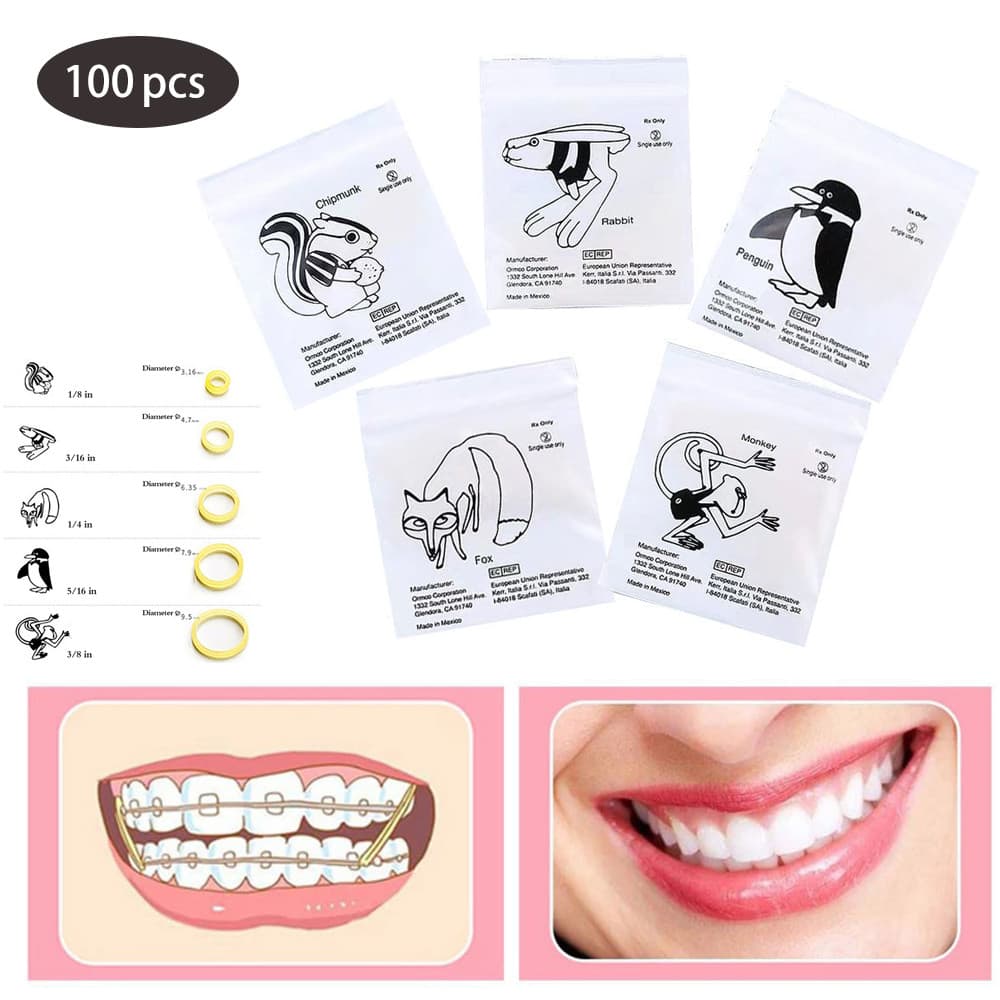 100 ชิ้น/ถุงทันตกรรม Zoo Elastics ยางทันตกรรม Latex 6.5OZ/5.0OZ/3.5OZ รูปที่ 1