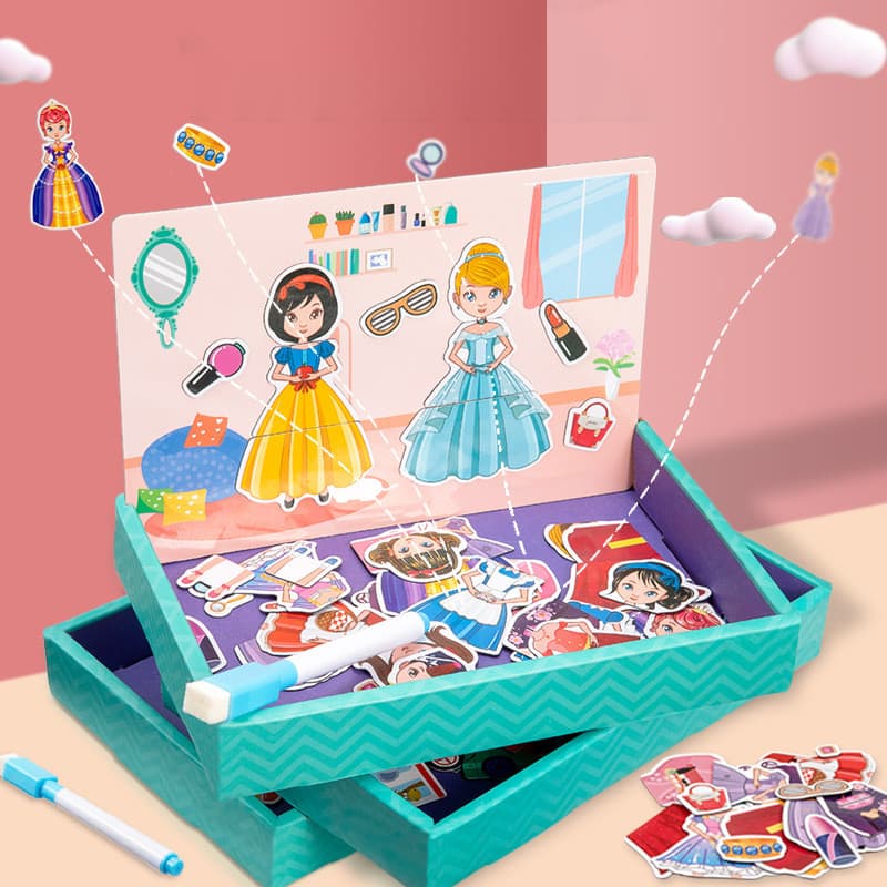 Aoduoyaya จิ๊กซอว์แม่เหล็ก ปริศนาแม่เหล็กสำหรับ DIY การ์ดจับคู่ จิ๊กซอว์เด็ก ฝึกความจำ ของเล่นเด็ก รูปที่ 1