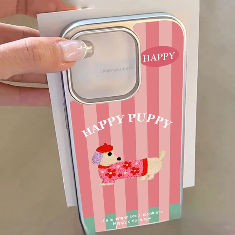 ความรู้สึกขั้นสูง จัดส่งจากประเทศไทย สุนัขตัวเล็กน่ารักสีขนมกวาดfor iPhone เคสไอโฟน 13 12 11 PRO MAX 16 15 14 X XS MAX X รูปที่ 4