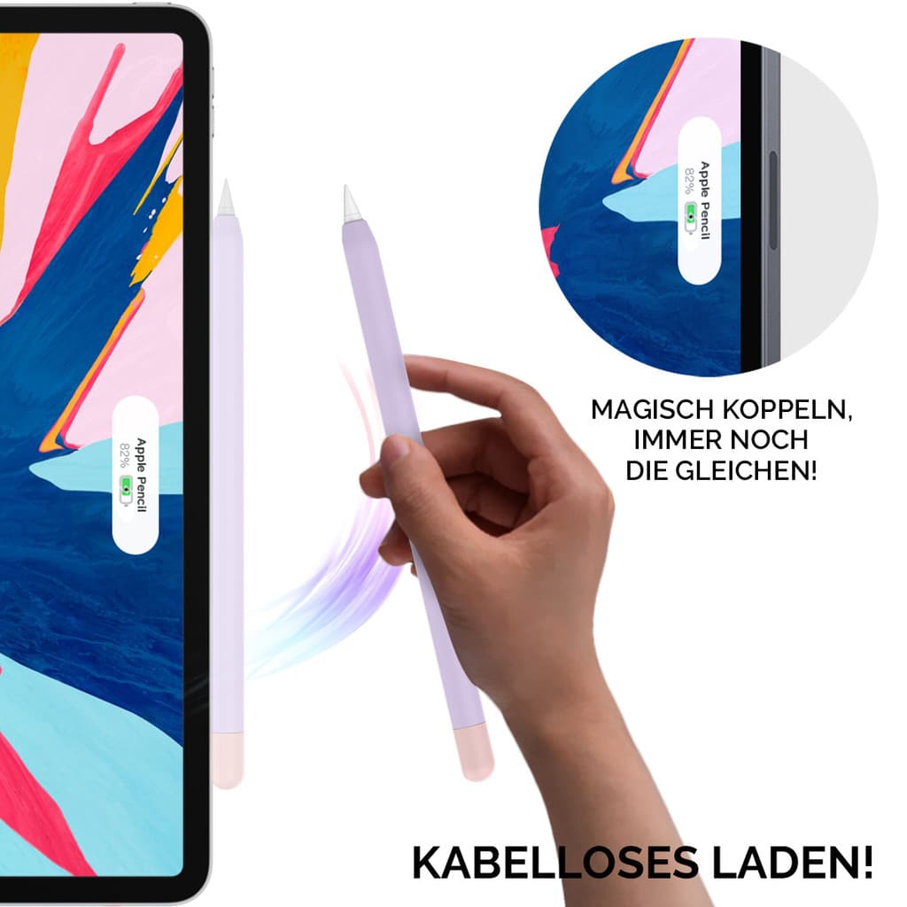 เคสปากกาสไตลัส ซิลิโคน หลากสี อุปกรณ์เสริม For Apple Pencil 2 Pencil 1 2 Soft silicone Sleeve ปอกปากกา Pencil ปลอกปากกา รูปที่ 6
