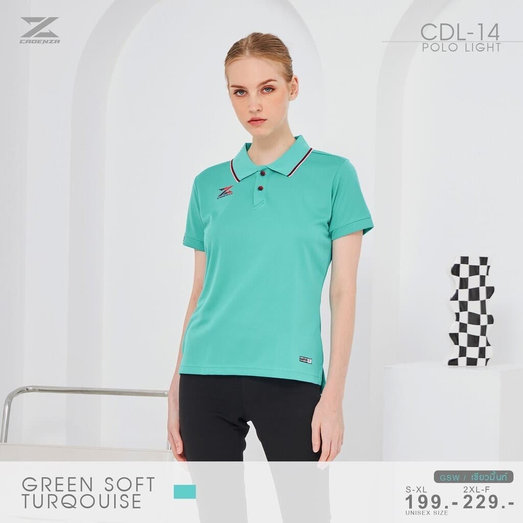 CADENZA เสื้อโปโลผู้หญิง เสื้อคอปก พรีเมี่ยม คาเดนซ่า รุ่น CDL-14Y สีแดง/เลือดหมู/เหลือง/ส้ม/น้ำเงิน รูปที่ 7