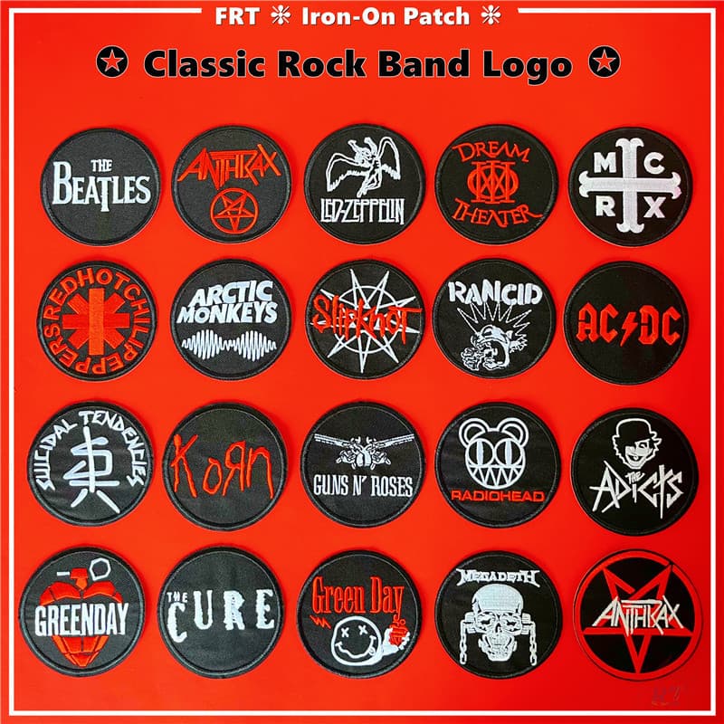 Classic Rock Band Logo Series 03 Iron-on Patch 1 ชิ้น Thrash Metal / Hard Rock / Indie Rock DIY เย็บบนเหล็กบนป้ายแพทช์ รูปที่ 1
