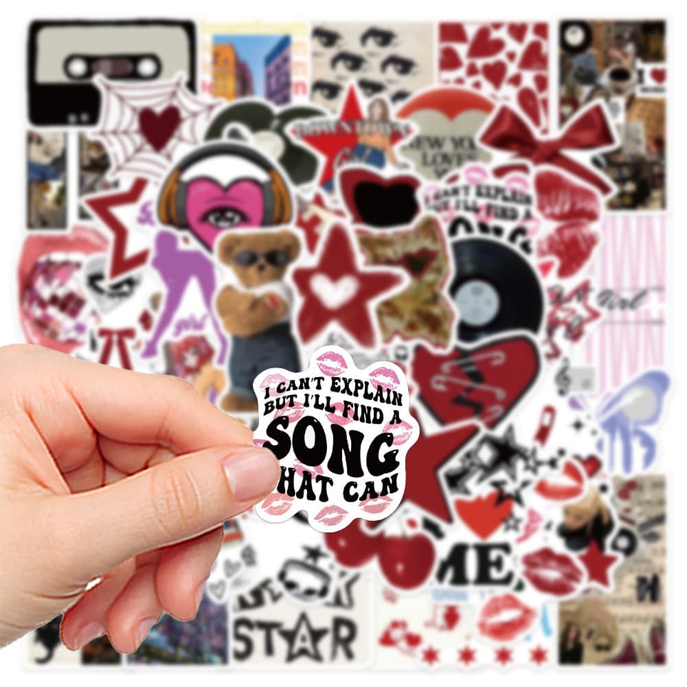 Downtown Y2K Girls INS sticker สติกเกอร์กันน้ำรูปแบบที่แตกต่างกัน 50ชิ้น รูปที่ 8