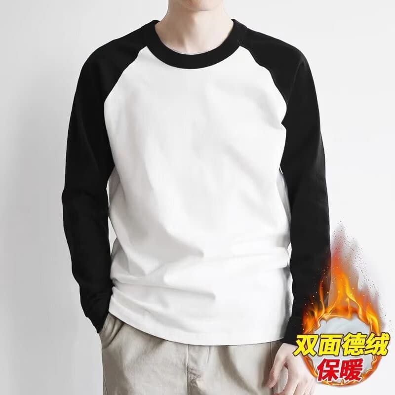 MANSTR ฤดูหนาวใหม่ผู้ชายหนาบวกกํามะหยี่เสื้อกล้ามพื้นฐานคมชัด แร็กแลน แขนความร้อนชุดชั้นในแขนยาวเสื้อยืดขนาดบวก3เอ็กแอล 4เอ็กแอล 5เอ็กแอล รูปที่ 7