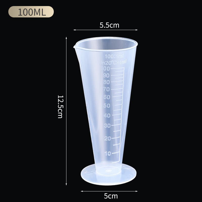 ถ้วยตวง 100ml ทรงกรวย วัสดุพลาสติกแข็งแรง ทนความร้อน ทนกรด-ด่าง เทง่าย เหมาะสำหรับงานห้องแล็บ รูปที่ 7