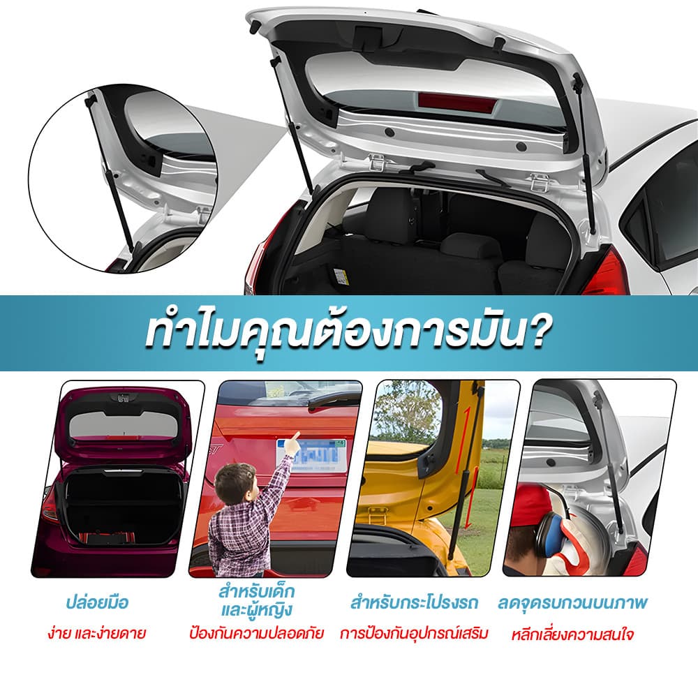 ราคาคู่ โช๊คฝาท้าย Ford Fiesta 5 Doors เฟียสต้า โช๊คฝากระโปรงหลัง โช้คค้ำฝากระโปรงหลัง โช้คฝาท้าย โช้คฝากระโปรงหลัง รูปที่ 4