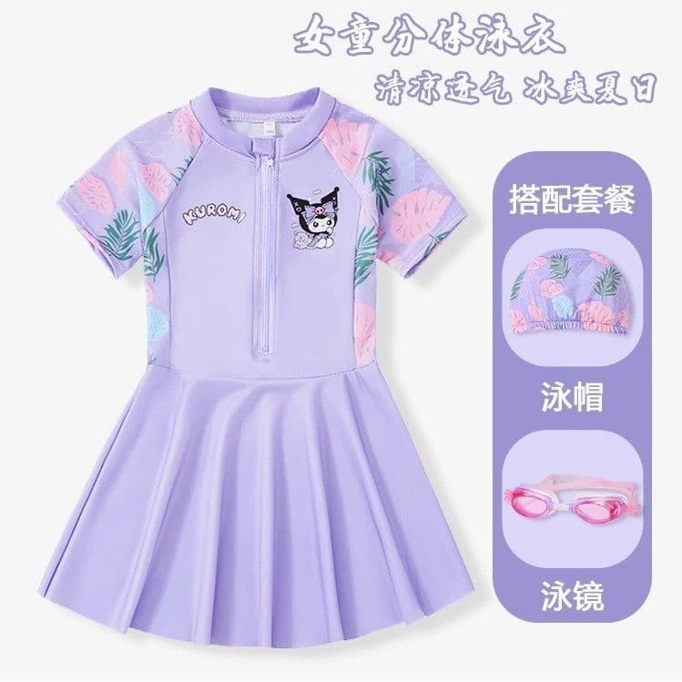 ชุดชุดว่ายน้ํากันแดดสําหรับเด็กผู้หญิงชุดว่ายน้ําแบบแห้งเร็วสําหรับเด็ก รูปที่ 7