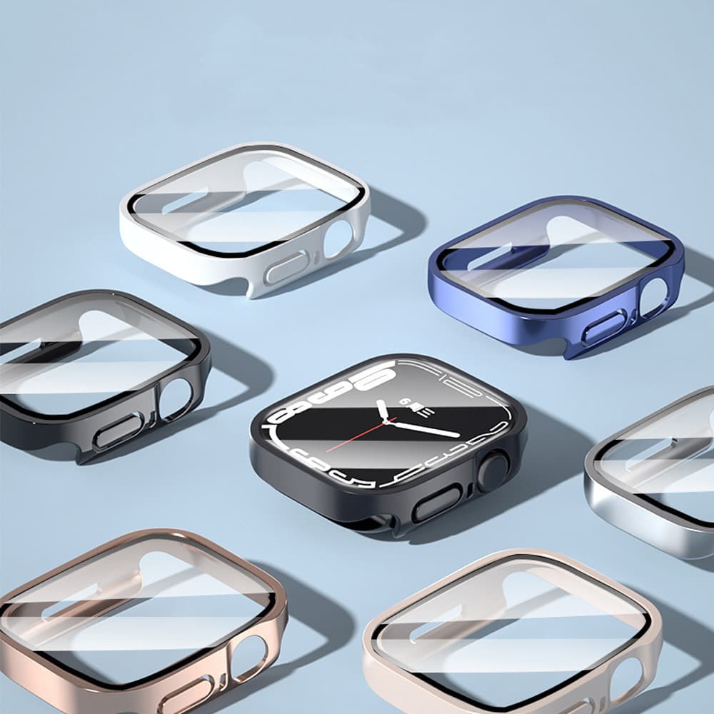 กระจกนิรภัย PC ป้องกันหน้าจอสําหรับ Apple Watch Ultra 3 2 49 มม.IWatch กรณี 46 มม.40 41 44 45 38 มม.Series 11 10 9 8 7 6 5 4 SE 3 2 1 กรณีสมาร์ทนาฬิกา I8 Pro Max 8 MAX 9 PRO รูปที่ 2
