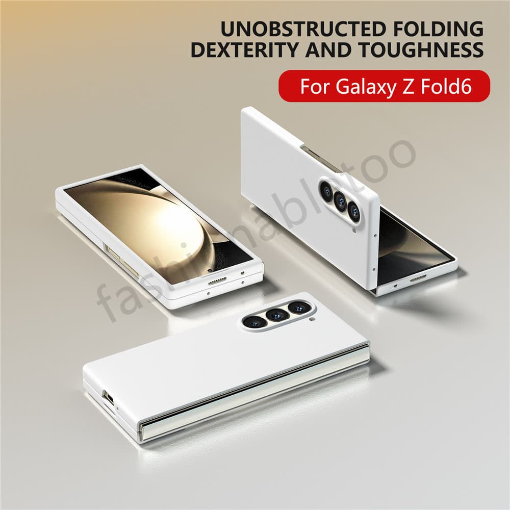 ปลอกสีทึบสําหรับ Samsung Galaxy Z พับ 7 6 5 4 3 Fold7 Fold6 Fold5 ZFold7 ZFold6 ZFold5 ZFold4 ZFold3 ปลอก Macaron ผิวรู้สึกพับกันกระแทกป้องกันปกหลัง รูปที่ 5