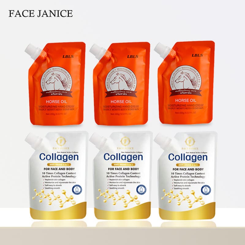 โลชั่นคอลลาเจนทองคำ 2-in-1 120ml+LBLS Hand Cream 100g เพิ่มน้ำมันม้า รูปที่ 1