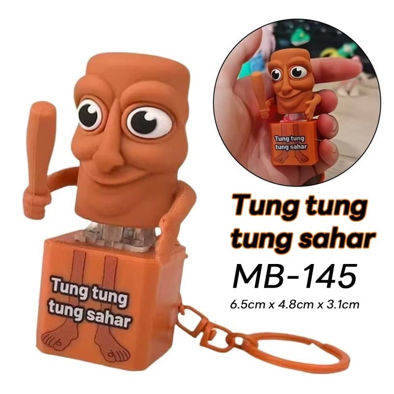 ซื้อหนึ่งแถมหนึ่งฟรีคลาสสิคแห่งขุนเขาและท้องทะเล พวงกุญแจเสียง Tung Tung Tung Sahur จี้ความเครียดบรรเทาของเล่น รูปที่ 9