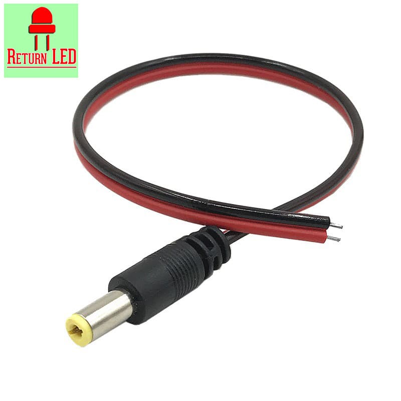 แจ๊คเสียบ DC 5.5 * 2.1 mm ซ็อกเก็ตปลั๊กแจ็คเสียบสายเคเบิล 12 โวลต์ เชื่อมต่อ ส่งเร็วจากไทย ReturnLED รูปที่ 5