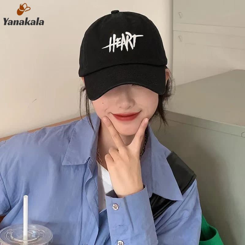 ส่งเร็วหมวกแก๊ปเบสบอล ปัก HEART หมวกแก๊ป หมวกกีฬา แฟชั่นสันทนาการ กันแดด ได้ทั้งชายหญิง ปรับขนาดได้-Yanakala รูปที่ 5