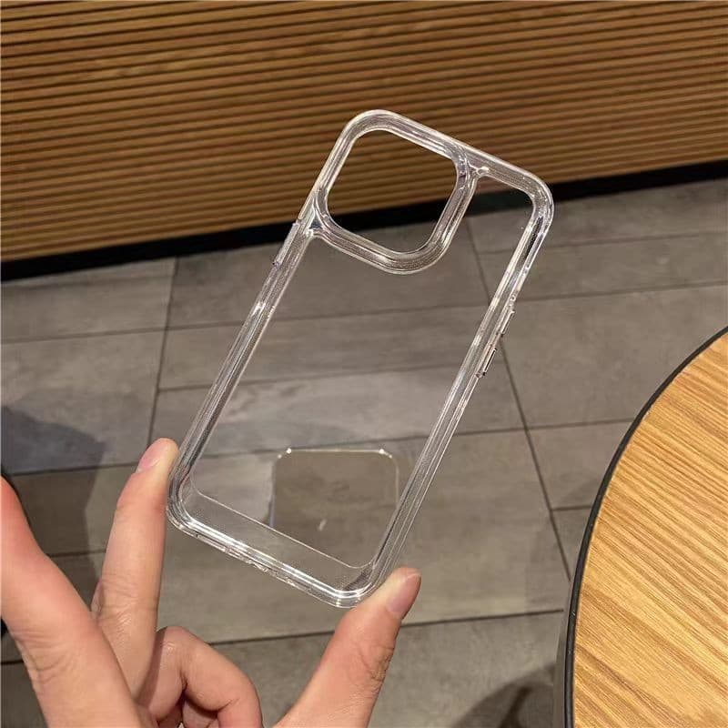 ไม่มีรูปแบบ กรณีโทรศัพท์อ่อน ป้องกันการชนกัน iphone 11 12 13 14 15 Pro Max XS X XR 7 8 14 Plus โปร่งใส รูปที่ 7