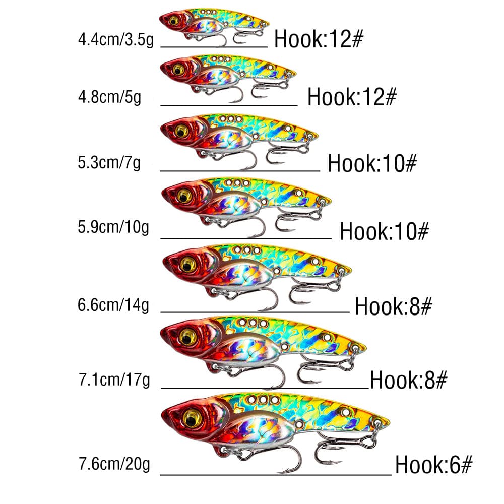 3.5g/5g/7g/10g/14g/17g VIB Swimbait โลหะที่มีสีสัน Sinking Jig 3D ตา Hard เหยื่อช้อน Spinner ตกปลา Lure Fishing Tackle สําหรับ Bass Walleye ปลาเทราท์ รูปที่ 9