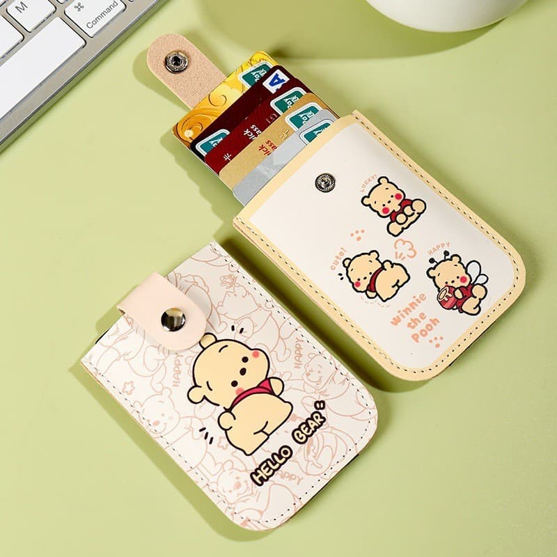 shiny girl  กระเป๋าใส่นามบัตร หนัง PU แบบดึงออกได้ มีหลายช่อง สําหรับใส่นามบัตร คละสี G511